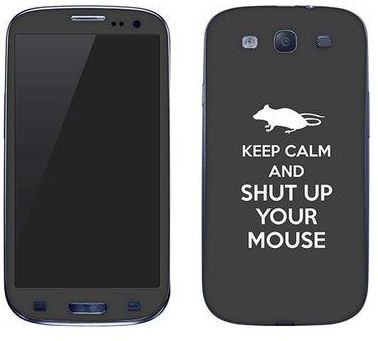 Vinyl Skin Decal For Samsung Galaxy S3 Shut Up Your Mouse