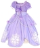 Princess Sofia Cosplay Fancy Puff Sleeves And Stretchable Party Dress Costume Set
