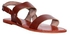 Leather Simple Designed Sandals - Brown
