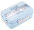 Stainless Steel Portable Lunch Box Blue 21.50x7.50x14.50cm
