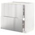 METOD / MAXIMERA Base cab f hob/2 fronts/2 drawers, white/Bodbyn off-white, 80x60 cm - IKEA