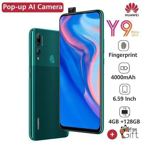 Huawei Y9 Prime 2019 6.59-Inch (4GB, 128GB ROM) Android 9, 16MP Pop-up Selfie Camera, 4000 MAh 4G Smartphone - Emerald Green Plus Free Huawei PowerBank