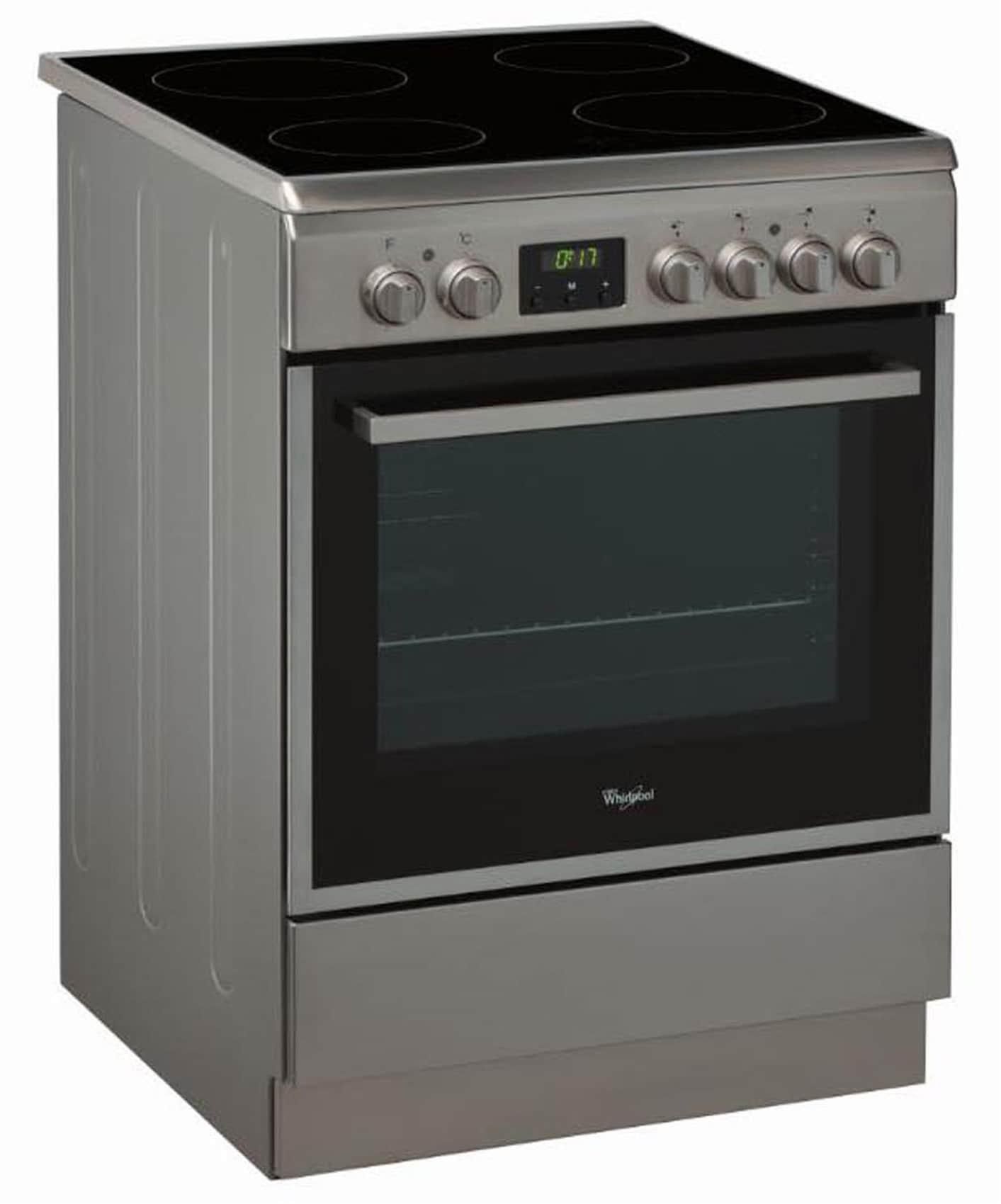 Whirlpool Free Standing Ceramic 60X60 Cm Cooker With  4 Cooking Zones Stainless Steel  ACMT 65