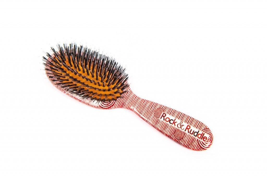 Rock & Ruddle - Small Hairbrush Swirls And Stripes - Red- Babystore.ae