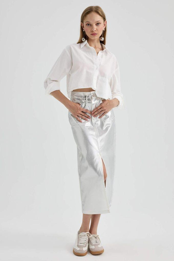 Defacto Wowen Fabrics Midi Skirt