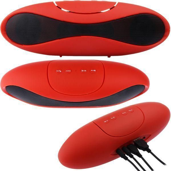 Boombox Red Stylish Mini Speaker Microphone Wireless Bluetooth  for Samsung iPhone Laptop MP3