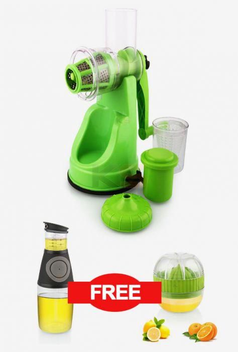 [Buy] Olympia Juicer Machine HK-509 [Get Free] Oil & Vinegar Dispenser + Lemon Matic Lemon Juicer - Random Color