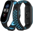 Replacement Strap Compatible with Xiaomi Mi Band 3 / Mi Band 4 Strap Wristband Sport Replacement Strap Compatible with Xiaomi Mi Band 3/4 (Grey/Turquoise)