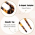 2 Pieces French U-shaped Hairpin with Two Prongs U Shape Hair Clips Chignon Pin Tortoise Shell U Sticks Pins for Women Girls Hairstyles