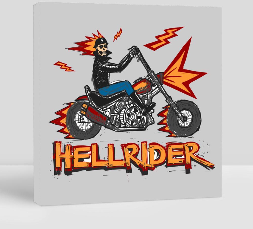 Burning Skull Hell Rider Motorcycle