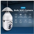 Rotating PTZ Wireless Wi-Fi Nanny CCTV Bulb Security Camera