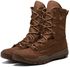 Men's Work Shoes Solid Color Breathable Antiskid Lacing Outdoor Boots