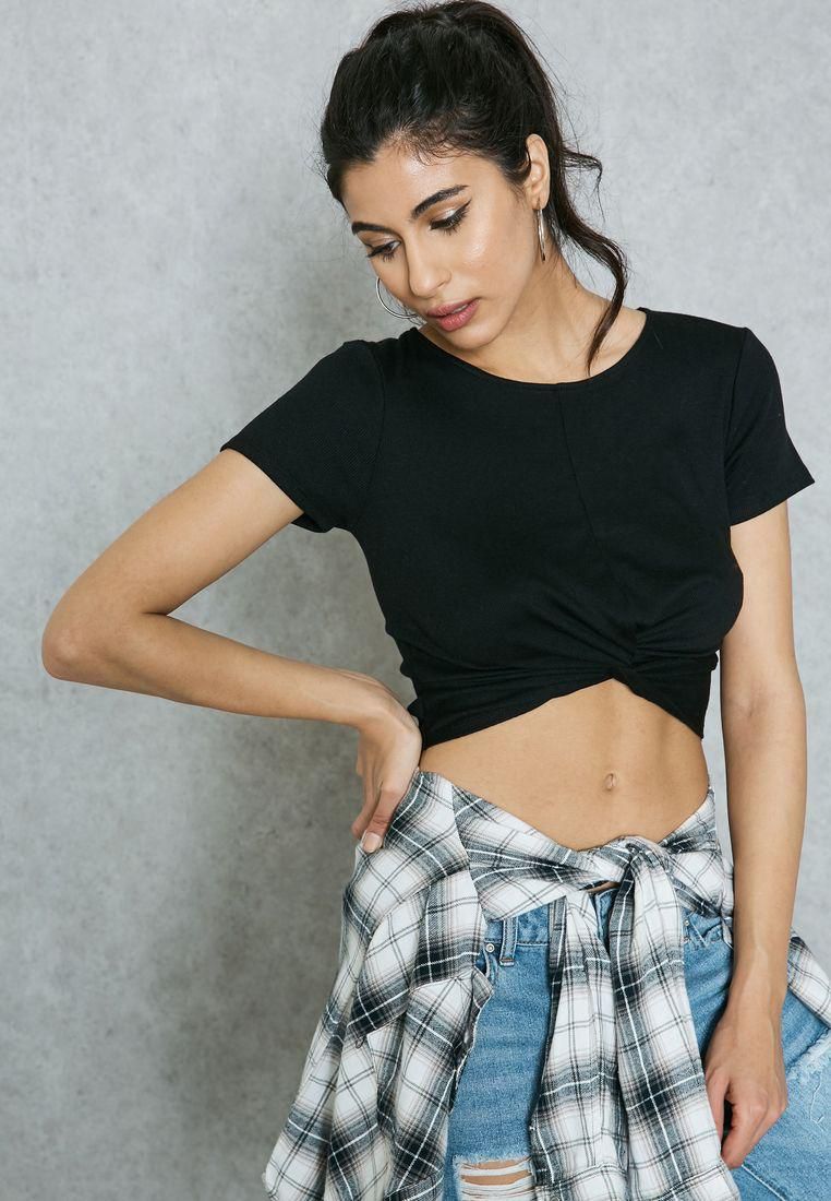 Front Twisted Cropped Top