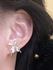 Fashion Glitter Gemstone Hollow Out Butterfly Stud Earrings