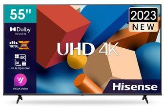 شاشة ذكية 55 بوصة فئة 4K A6K ، بنظام فيدا , دولبي فيجن HDR , وبلوتوث , ووفاي فاي، تصميم جديد 2023 ، 55A6K موديل ( 2 USB - 3 HDMI ) 55A6K