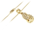 طقم مجوهرات نسائي من قطعتين مطلي بالذهب 18 قيراط بتصميم عقدة رائعة من في بي جولز