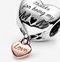 Pandora Love You Mom Heart Charm - Compatible Moments - Stunning Women's Jewelry - Made Rose & Sterling Silver - With Gift Box