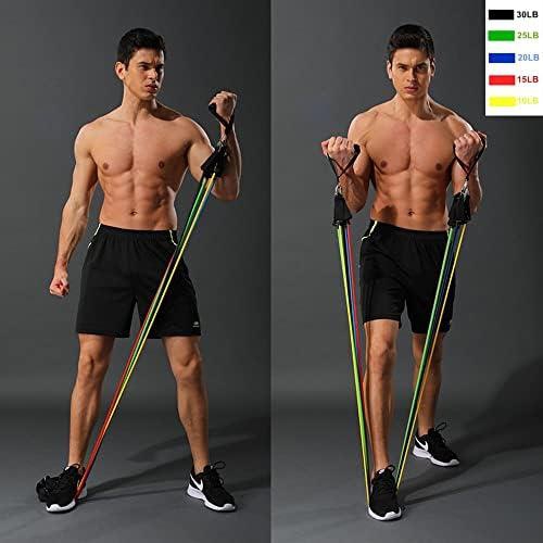 one piece -new-11pcs-set-pull-rope-fitness-exercises-resistance-bands-multi-function-latex-tubes-pedal-excerciser-body-training-yoga-rubber-5728905