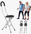 Walking Stick With Chair - Black