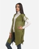 Ravin Perforated With Slits Cardigan - Olive Drab