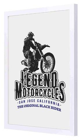 Legend Motorcycles Wooden Frame Wall Art Painting Multicolour 33x43centimeter