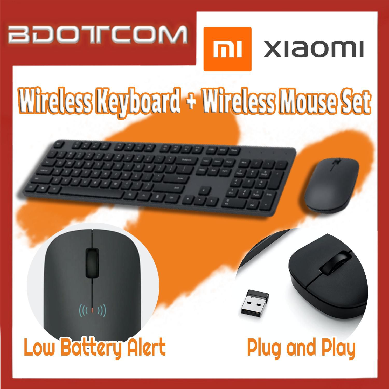 Xiaomi [Ready Stock] 2.4G Wireless 104-Key Keyboard + Wireless Mouse Set