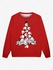 Gothic Christmas Tree Skulls Star Bat Ribbon Print Sweatshirt For Men - 6xl