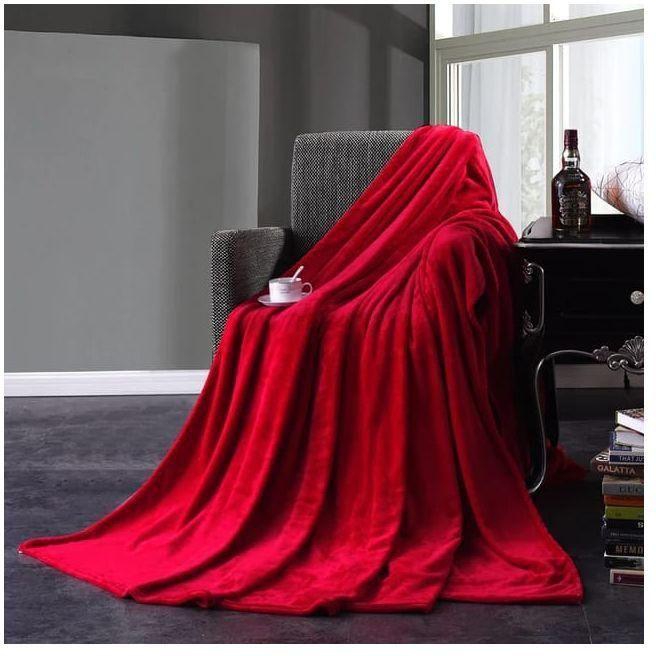 Fleece Throw Blanket - Maroon