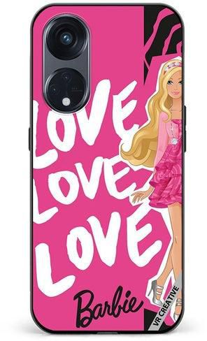 Protective Case Cover For Oppo Reno8 T 5G Love Barbie Design Multicolour