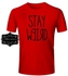 Stay Weird Black Print Shirt