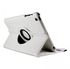 360 Degree Roatating Leather Case for Apple iPad Mini (White)