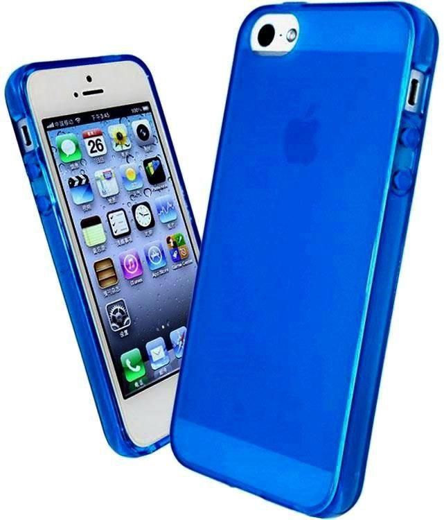 Ultra Thin Back Cover TPU Case Color dark blue for iPhone 5 / 5s / SE