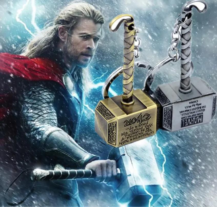 Thor Hammer Metal Keychains Avengers Endgame Key chain For Keys Men Car Bag Accessories