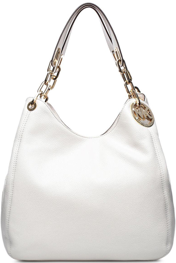 Michael Kors 30H3GFTE3L-085 Fulton Tote Bag for Women - Leather, Optic White