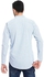Pavone Dupplin Pattern Turn Down Collar Shirt - White & Shades of Blue