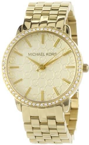 Michael Kors Glitz Women's Gold Dial Stainless Steel Band Watch - MK3120