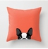 Dog Head Printed Decorative Cushion Cover Multicolour