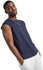 Fashion Men’s Plain Tank T-shirt – Navy Blue Cotton