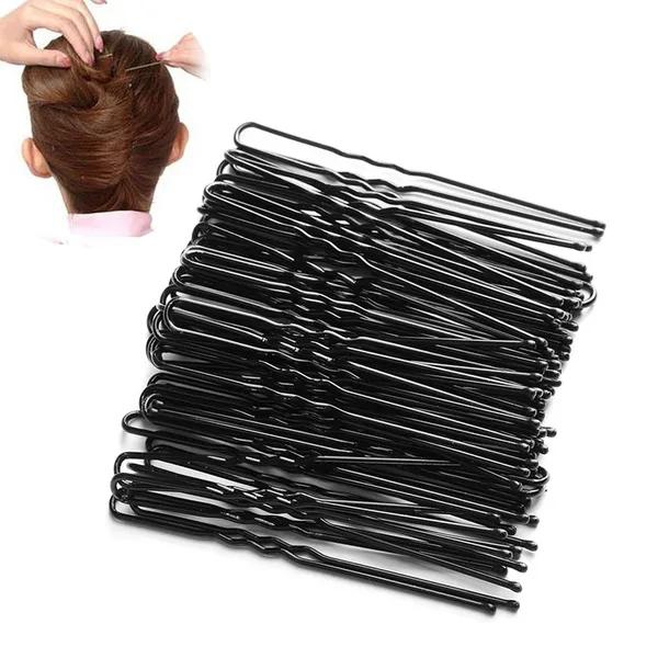 100Pcs Black Small Clip Hair Clip Hairpin Korean Simple Black Wire Hair Pins Invisible Hairpin Disposable Hair Clips for Bride