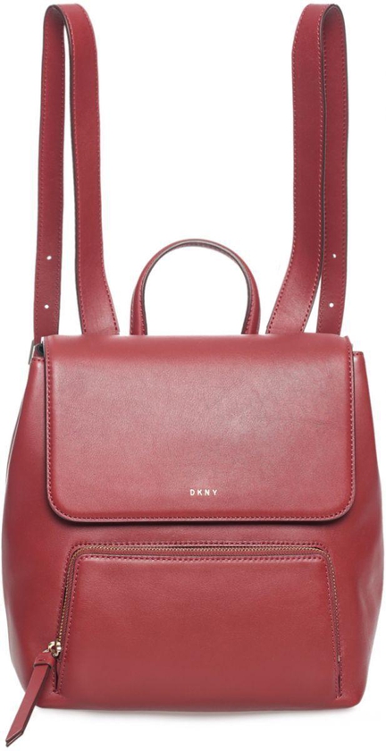DKNY R361010503-628 Greenwich Smooth Cal Backpack for Women - Scarlet