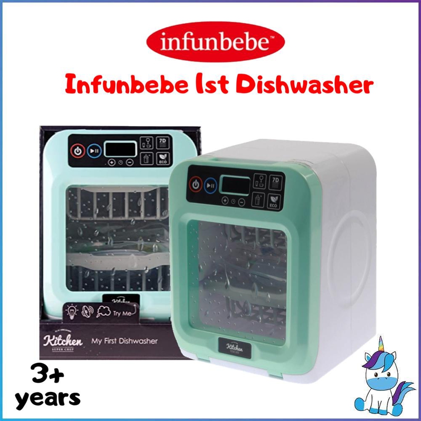 Infunbebe Light And Sound Dishwasher Kitchen Play Toy - With Utensils - 3 Years+
