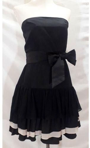 THE SHOP Special Occasion Layered Cupcake Knot Belted Dress - Black & Beige