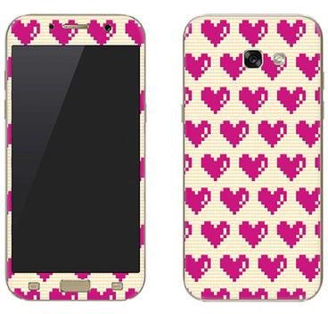 Vinyl Skin Decal For Samsung Galaxy A7 (2017) Pixel Hearts