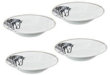 deep porcelain dinner plates 4 Piece set