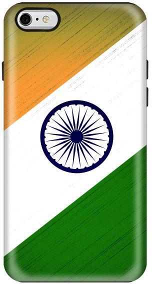حافظة بريميم من طبقتين بتصميم صلب لامع لهواتف ايفون 6+ من ستايليزد - علم الهند