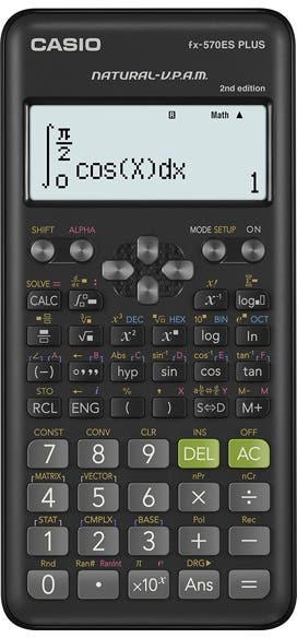 Get Casio FX-570ESPLUS-2WDTV Portable Scientific Calculator - Black with best offers | Raneen.com