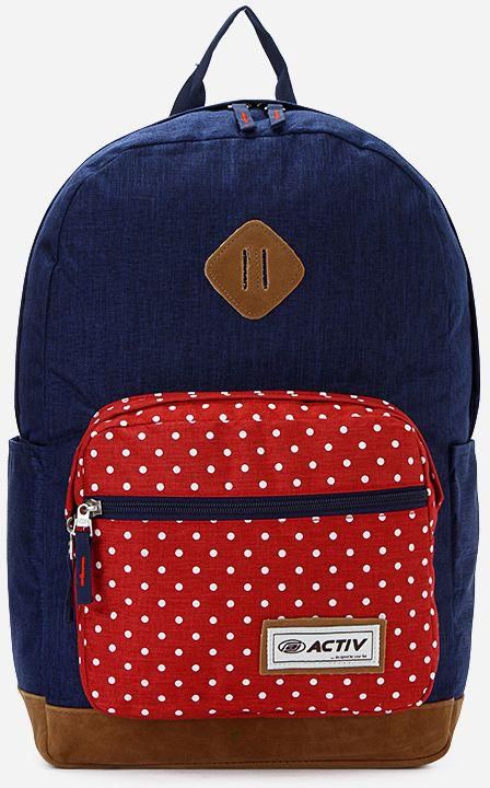 Activ Stars Backpack - Navy Blue & Red