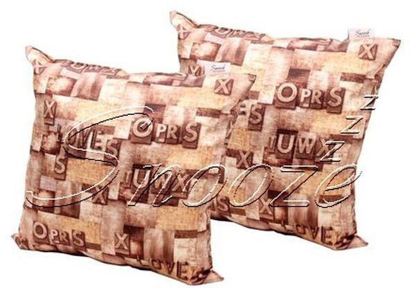 Snooze Square Cushion - 2Pcs - Brown