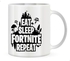 Eat Sleep Fortnite Ceramic Mug - Black/White