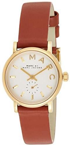 Marc By Marc Jacobs Baker Women's White Dial Leather Band Watch - Mbm1317, Analog Display
